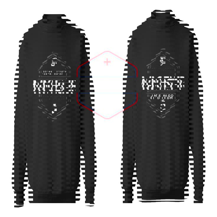 マンチェスター イギリス イギリス 地図フラグ グラフィック スウェットシャツ