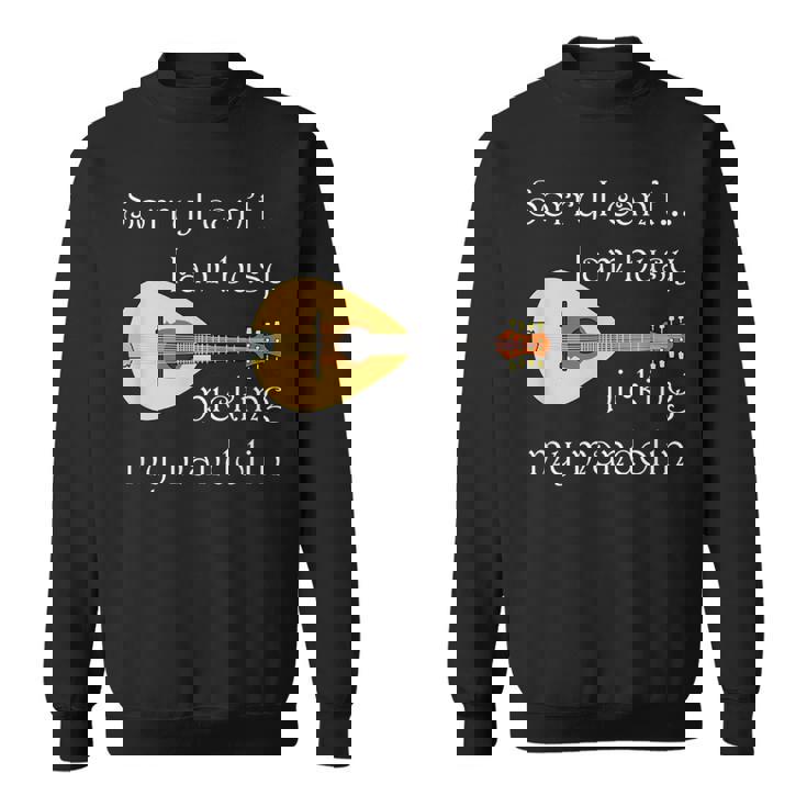 マンドリンピッキング ミュージシャン 音符 フォークミュージック スウェットシャツ