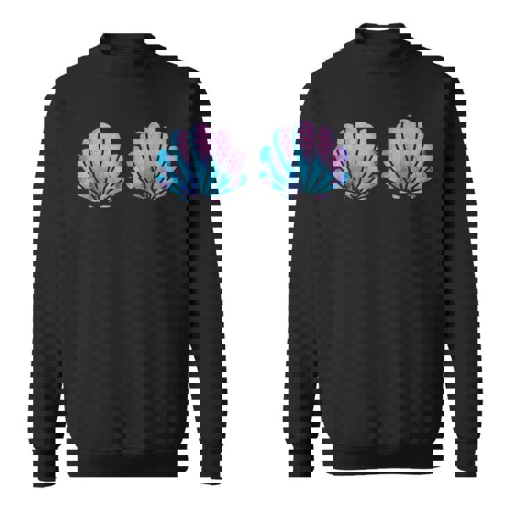 マーメイド貝殻シャツ 貝殻ビキニ 水着 ブラシャツ スウェットシャツ