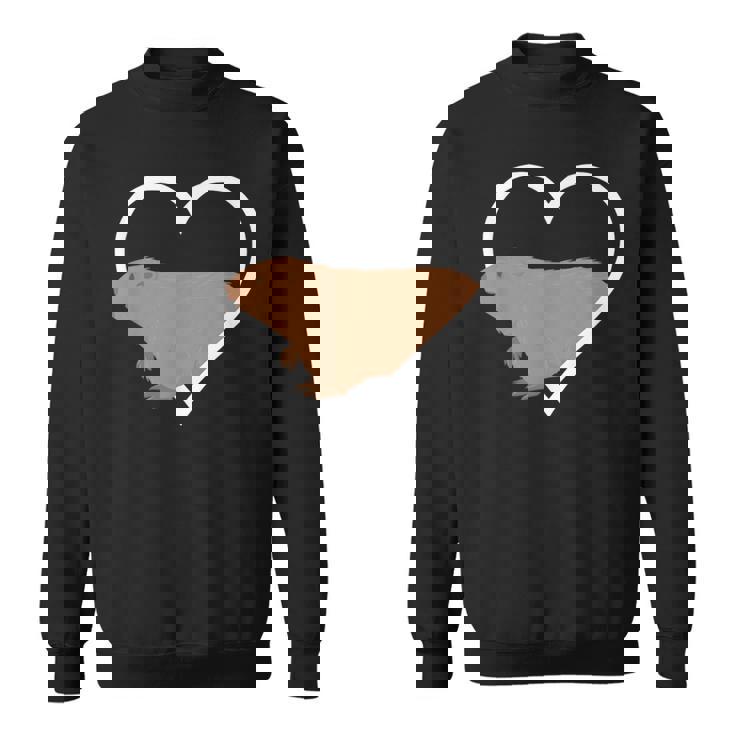 マーモット ハート マーモット アニマル ズークピーパー スウェットシャツ