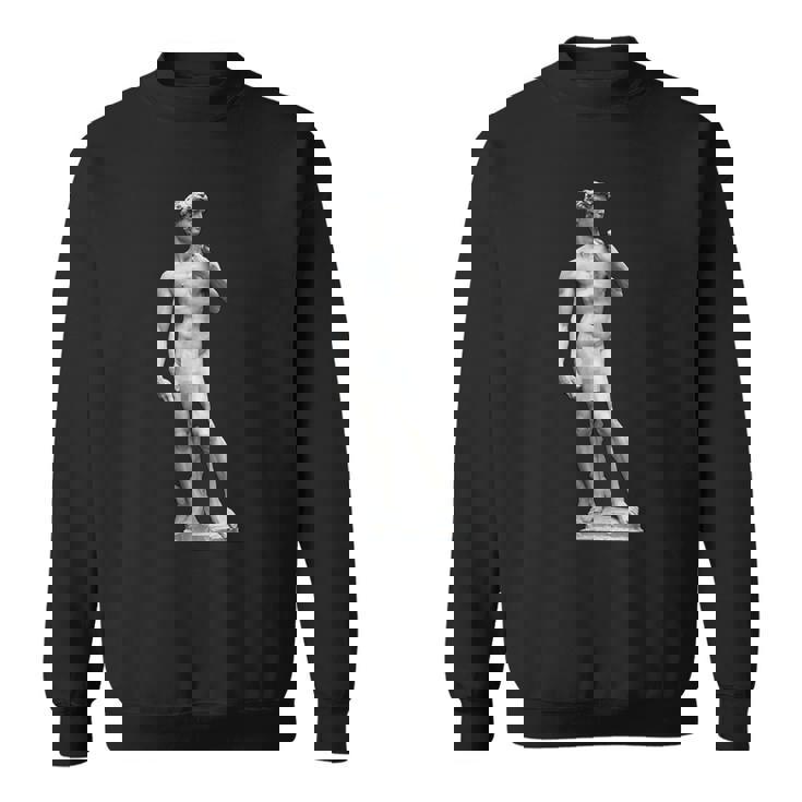 ミケランジェロのダビデ像 巨大なピクセル化されたペニス スウェットシャツ