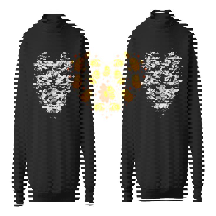 ミツバチのハートの形 ミツバチ スウェットシャツ