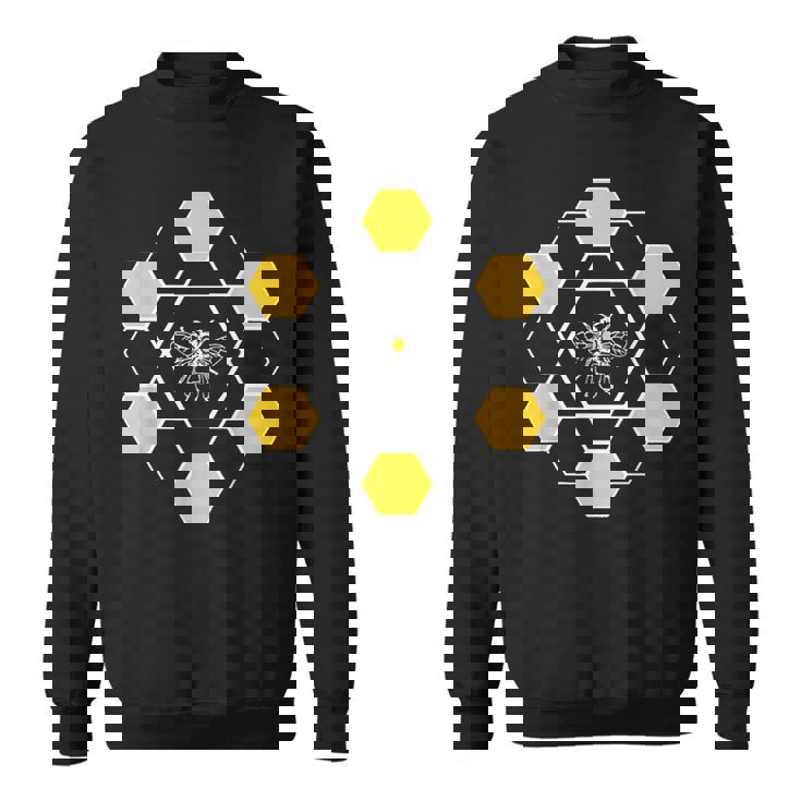 ミツバチユーモア六角形ナチュラルスタイル スウェットシャツ