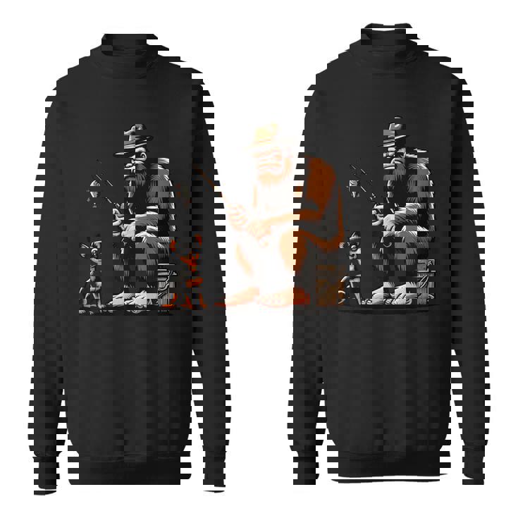 ミニチュア ピンシャー ビッグフット サスカッチ 犬 面白い 釣り スウェットシャツ