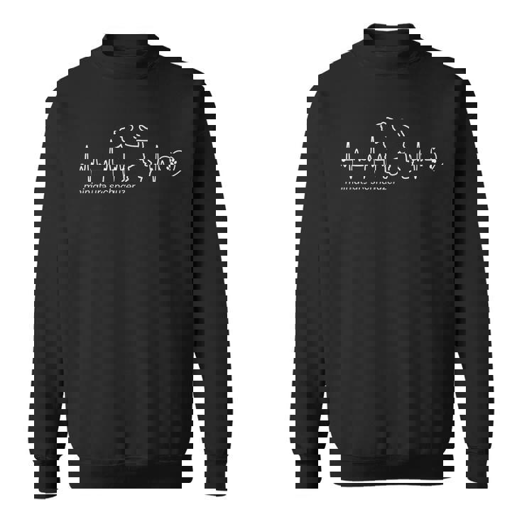 ミニチュアシュナウザーハートビート ミニチュアシュナウザー スウェットシャツ