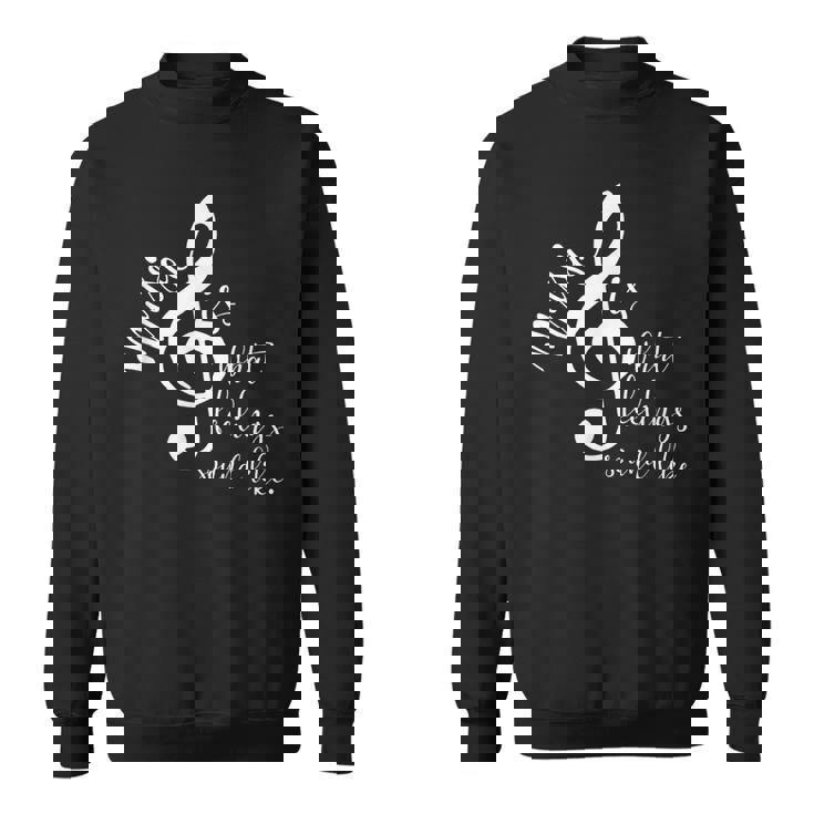 ミュージックギフト メンズ レディース キッズ 音符 格言付き スウェットシャツ