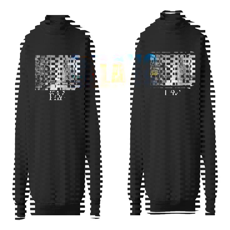 ミラノイタリア-ミラノイタリアファッションイタリアングラフィック スウェットシャツ