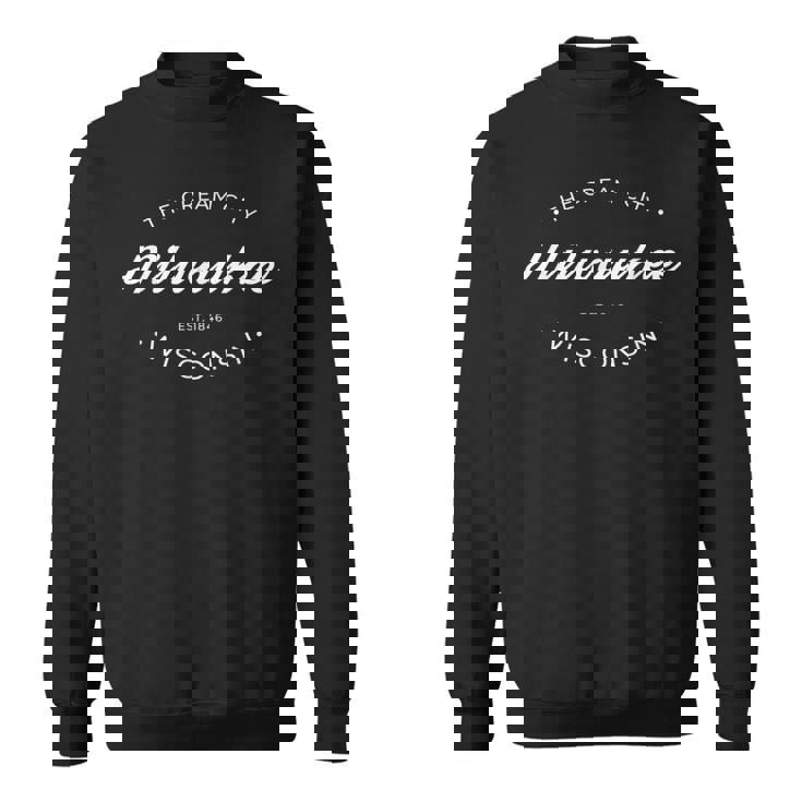 ミルウォーキー ウィスコンシン州 クリーム シティ デザイン スウェットシャツ