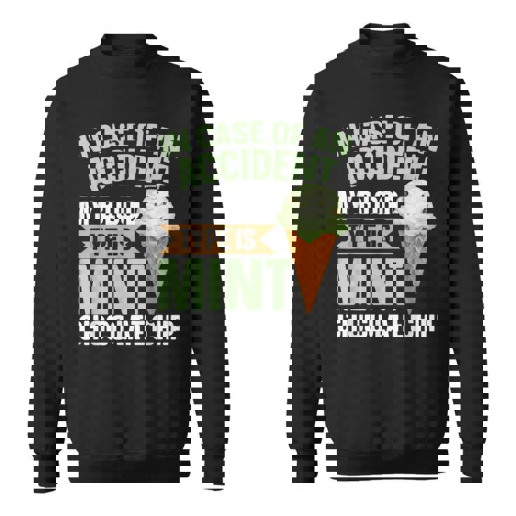 ミントチョコチップフレーバー ワッフルコーン ミントアイスクリーム スウェットシャツ