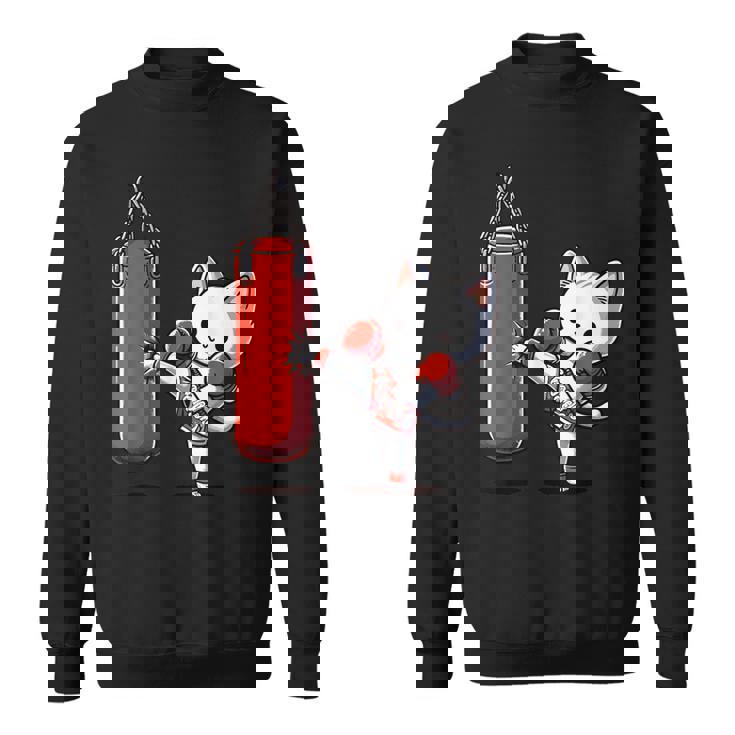 ムエタイ猫、キックボクシング スウェットシャツ