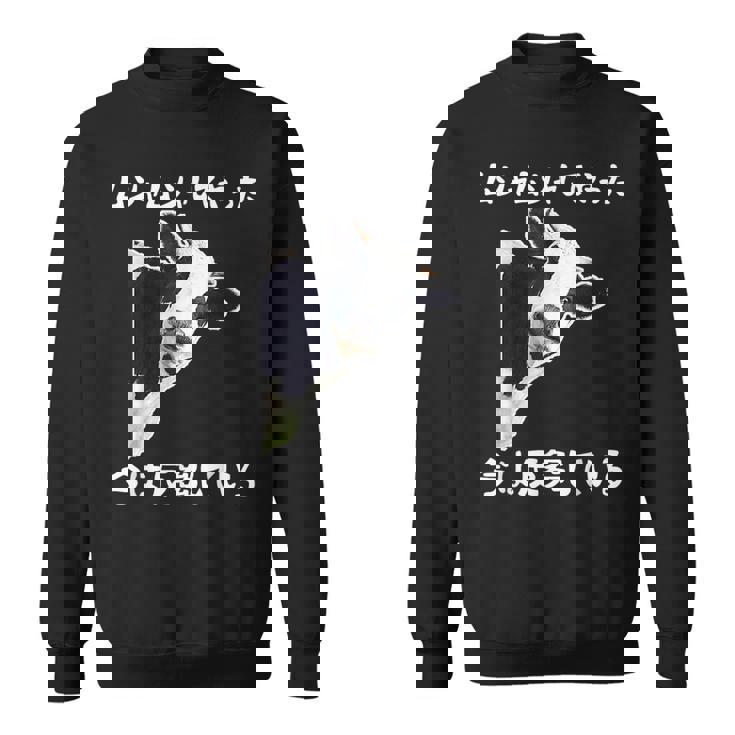 ムシャムシャしてやった今は反芻している ギャグ オヤジギャグ ジョーク お笑い 牛 ジョーク ツッコミ ネタ おもしろ スウェットシャツ