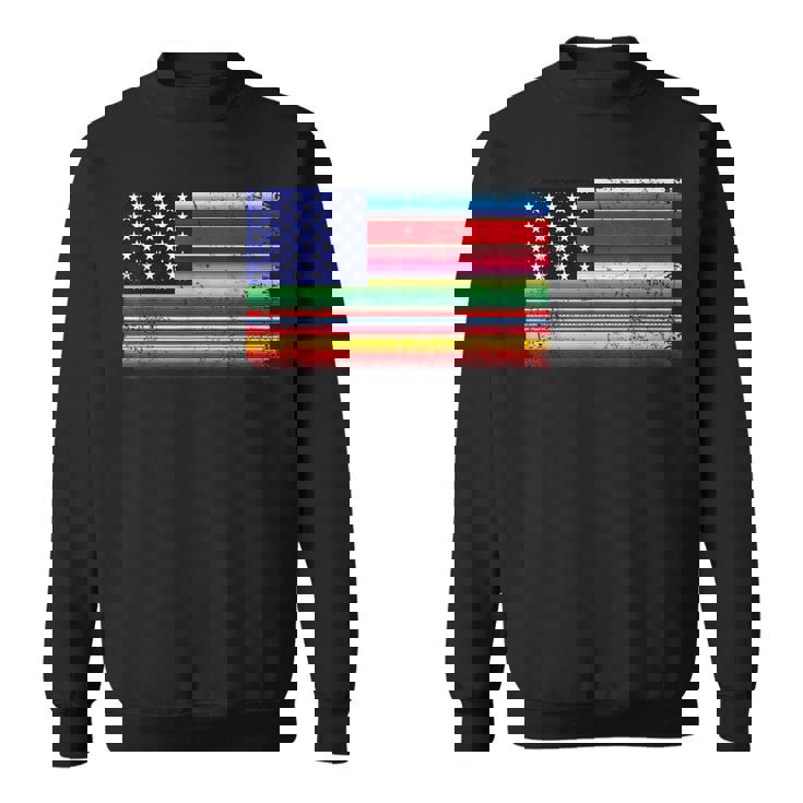 メキシコ アメリカ 国旗 アメリカ セラペ シンコ デ マヨ パーティー スウェットシャツ