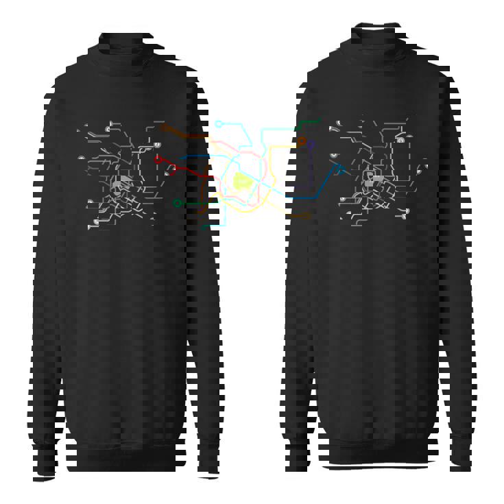 メトロ 全線 路線図 ロゴ 電車 スウェットシャツ