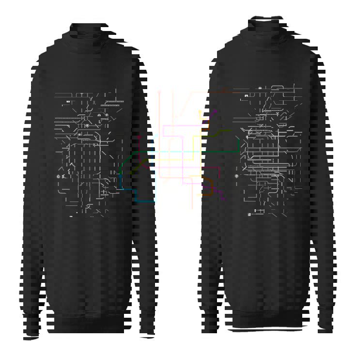 メトロ 大阪 全線 線路図 電車 地下鉄 スウェットシャツ