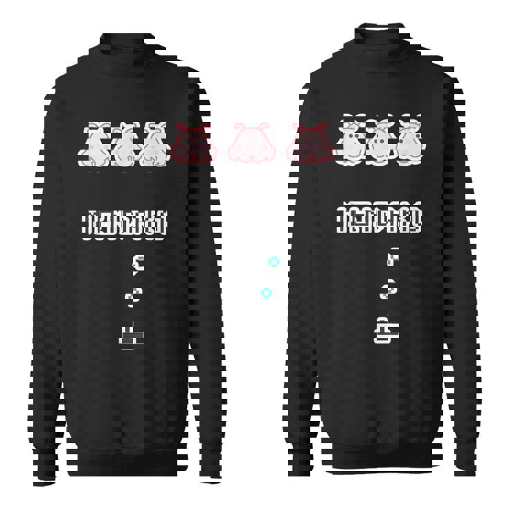 メンダコ《インベーダー》【どうぶつフレンズ】ゲーム パロディ 水族館 ゆるくて かわいい 面白い 動物 キャラクター スウェットシャツ