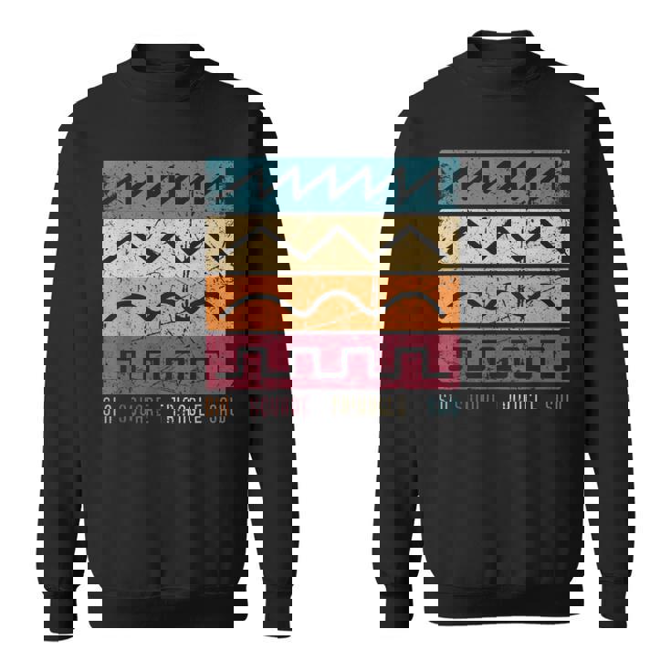 モジュラー シンセサイザー テクノ ビンテージ アナログ 波形 スウェットシャツ