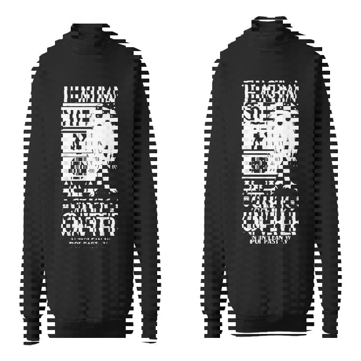 モスマンが私の触媒コンバーターを盗んだ Moth Man Cryptid スウェットシャツ