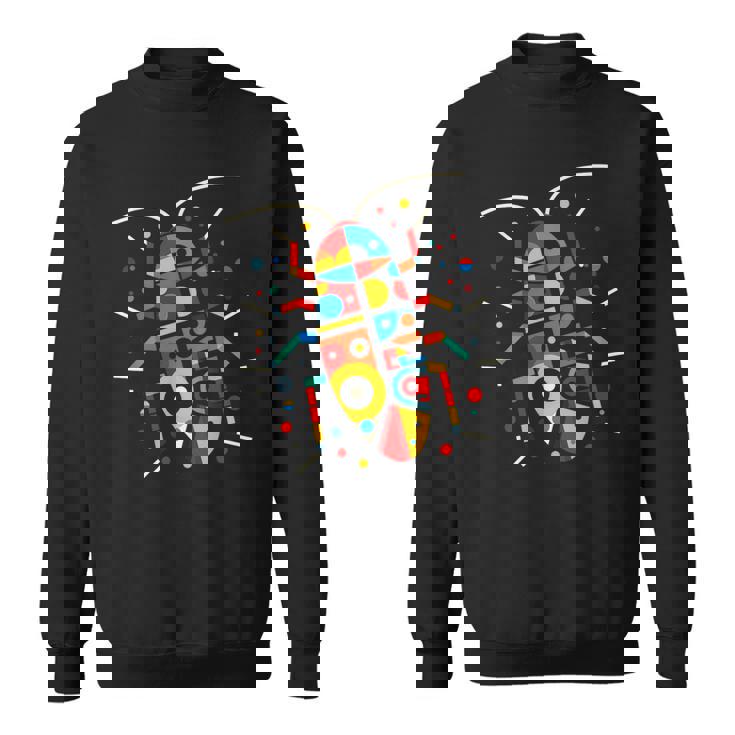 モダン 幾何学的 ミニマリズム イラスト ゴキブリ グラフィック スウェットシャツ