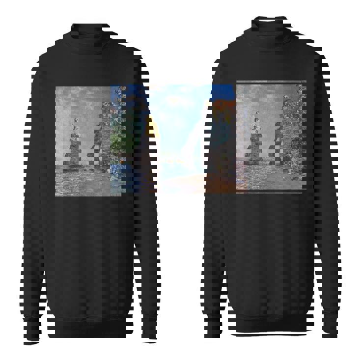 モネのエトルタの断崖 スウェットシャツ