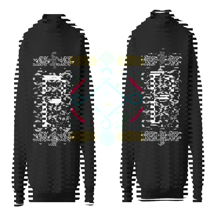 モノグラム 文字 P ケルト ヴィンテージ レトロ スウェットシャツ