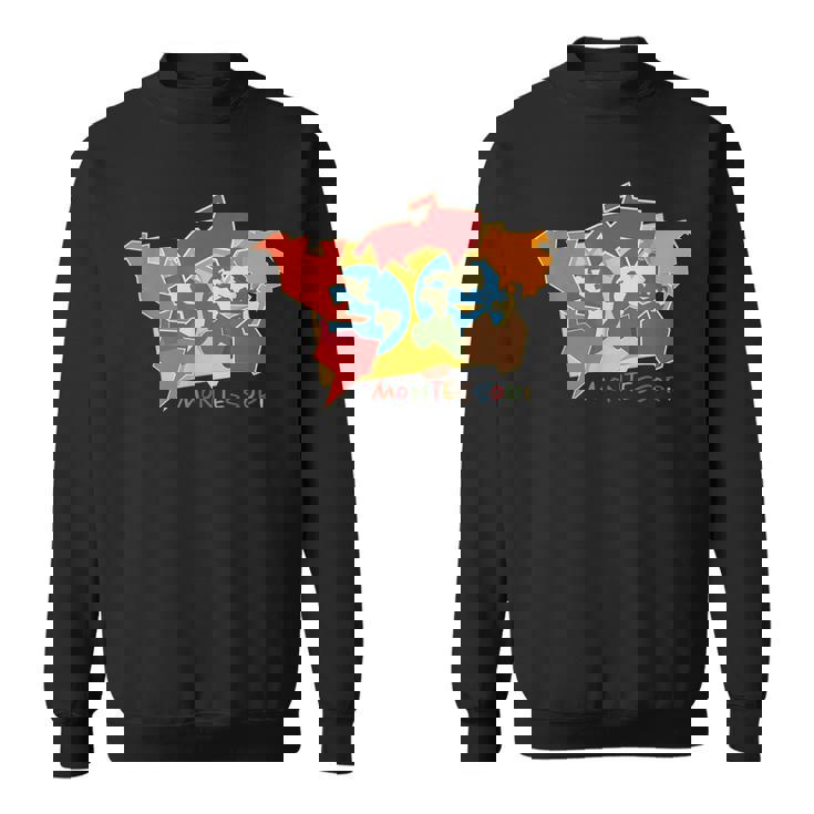 モンテッソーリ大陸の地図 スウェットシャツ