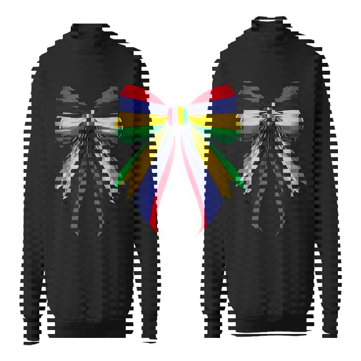 モーリシャス国旗 モーリシャスのプライド コケットリボン スウェットシャツ