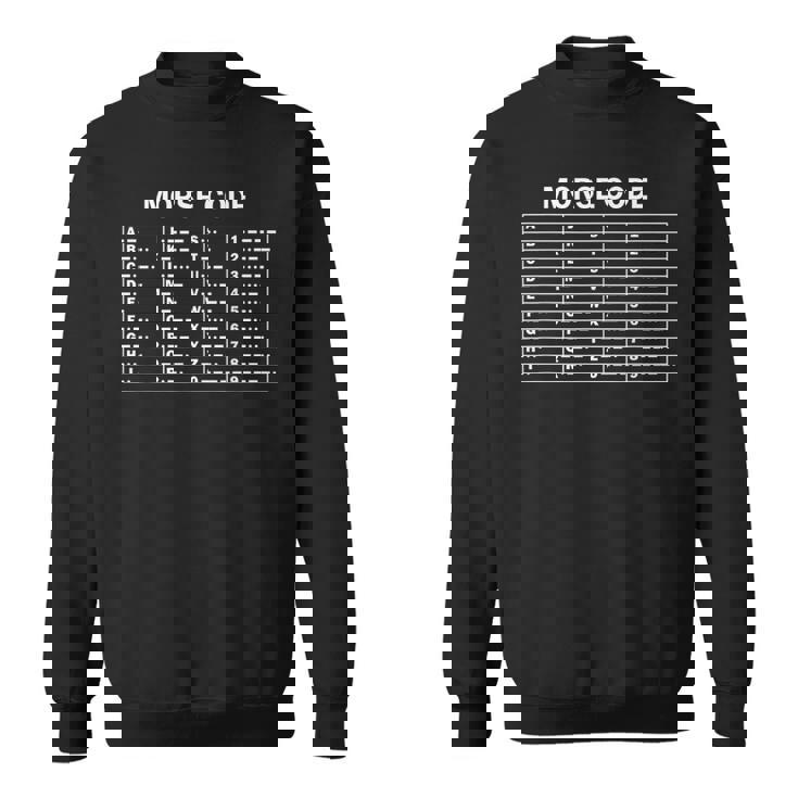 モールス信号チャート文字番号翻訳者ギフト Morse Code スウェットシャツ