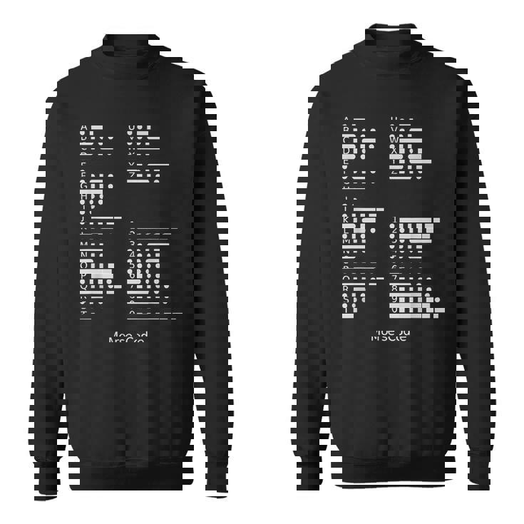 モールス符号tシャツ 国際モールス符号アルファベットシャツ スウェットシャツ