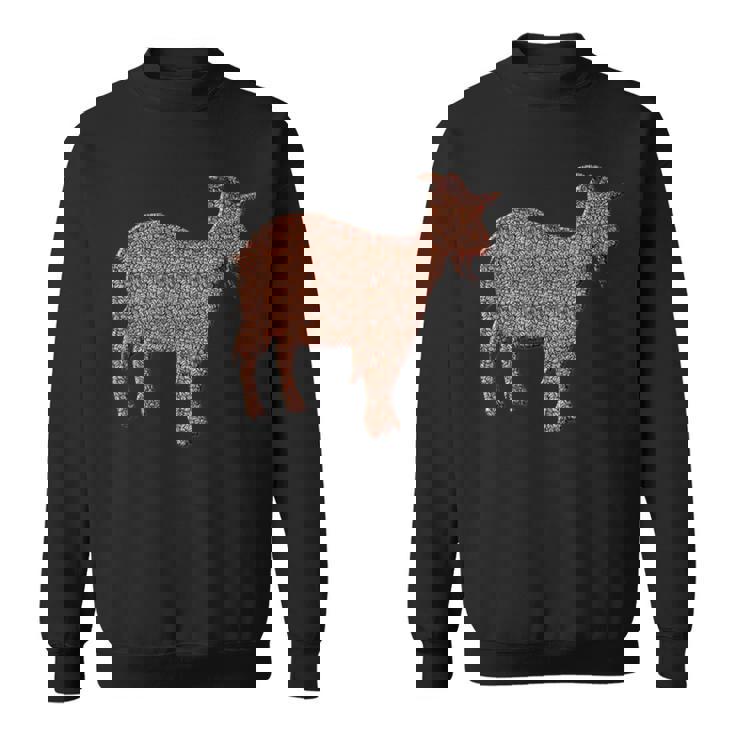 ヤギ動物コーヒー豆 スウェットシャツ