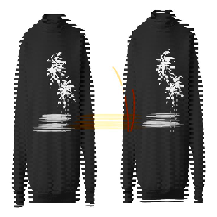 ヤシの木 夏 カラフル 胸 プリント ホリデー スウェットシャツ