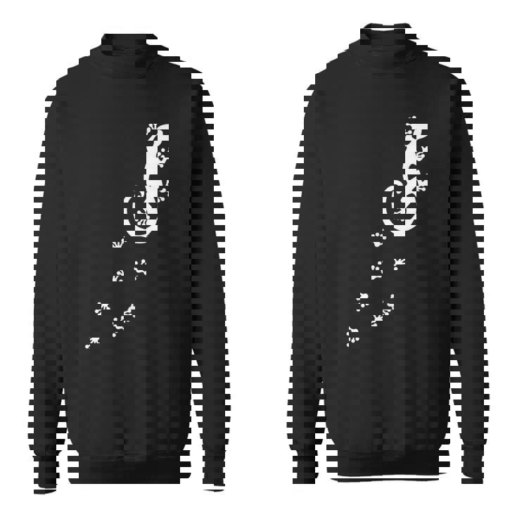 ヤモリ、トカゲ、サンショウウオ、爬虫類、動物、幸運、運勢、 足跡、足 スウェットシャツ