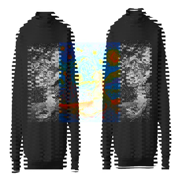 ユニコーン恋人のためのユニコーン恋人のスターリーナイトヴァンゴッホ スウェットシャツ