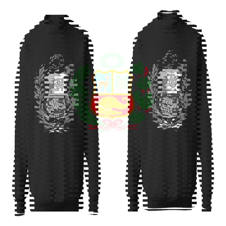 ユニセックス ペルーポロ ペルーストライプ レッド フットボール サッカー クレスト スウェットシャツ