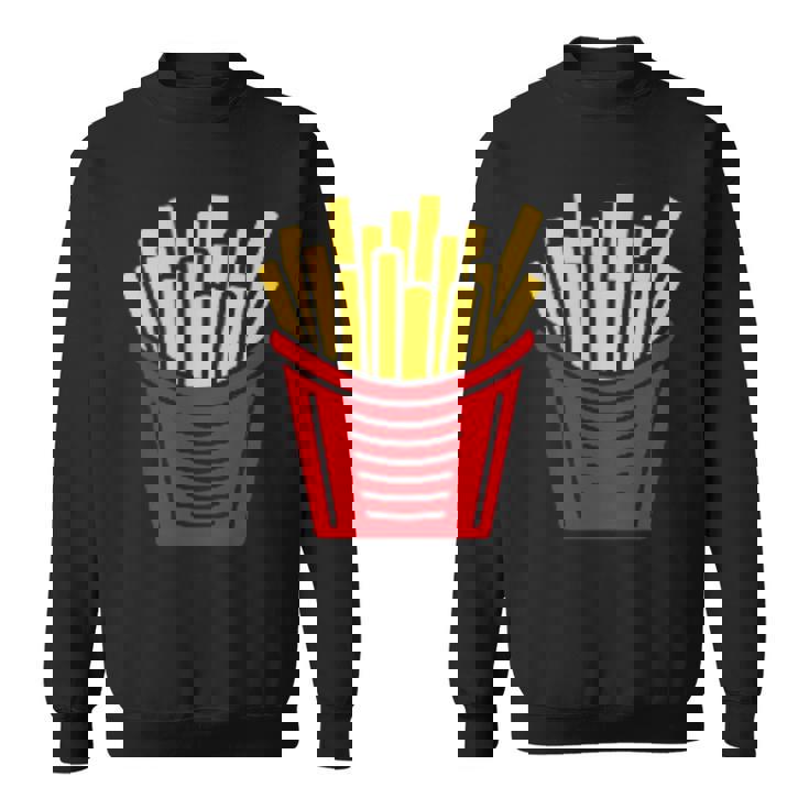 ユーモア 小さなミニマリスト シンプルなフライドポテト フライドポテト スウェットシャツ