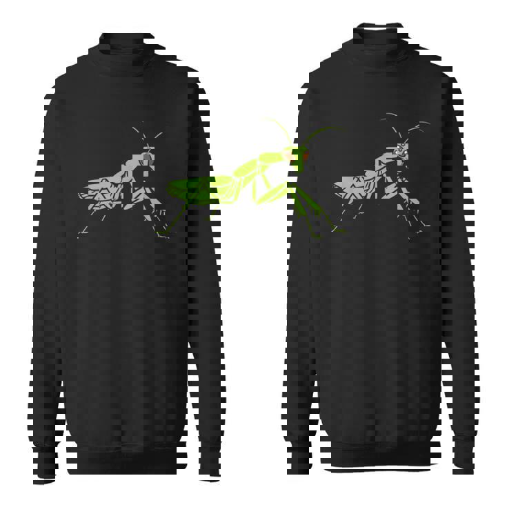 ユーモアのあるカマキリの昆虫 シンプルなカマキリ スウェットシャツ