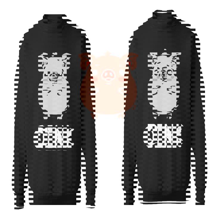 ユーモア豚 ミニマリスト かわいい 面白い豚 長袖tシャツ スウェットシャツ