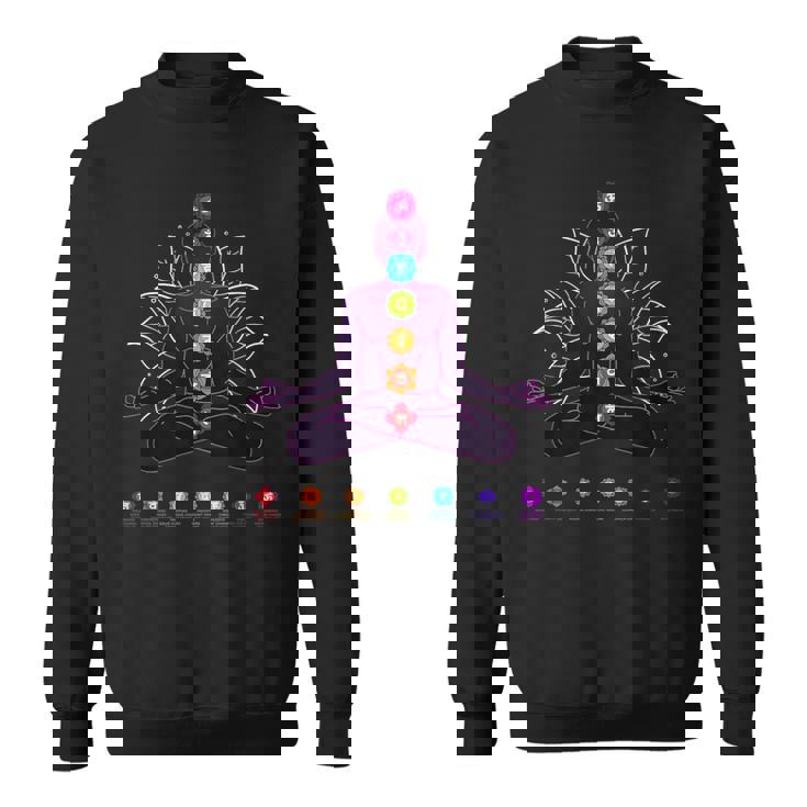 ヨガ チャクラ スピリチュアル ボディ システム 瞑想 スウェットシャツ