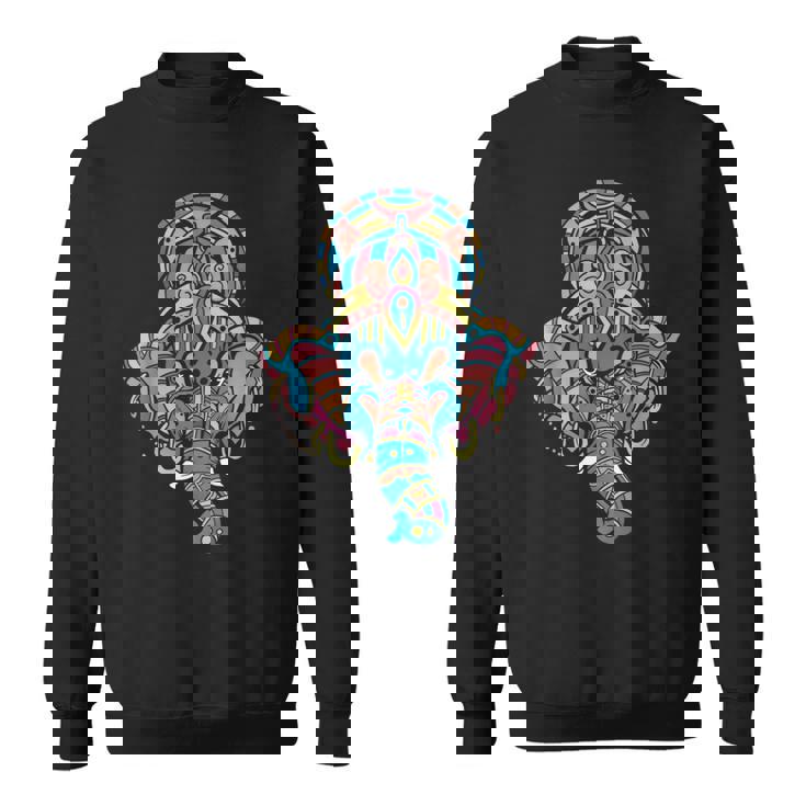 ヨガスピリチュアルヒンドゥー教象神ガネーシャ瞑想 スウェットシャツ