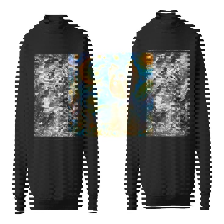 ヨークシャーテリア 星月夜シャツ ヴィンセント・ヴァン・ゴッホ ヨーキー スウェットシャツ