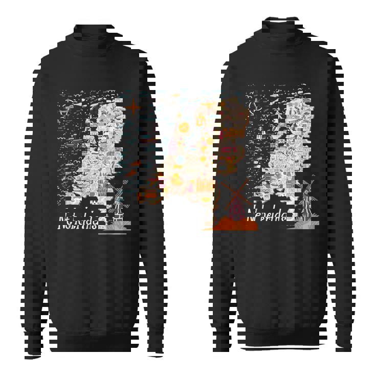 ヨーロッパ オランダ 地図 オランダ アムステルダム バケーション お土産 スウェットシャツ