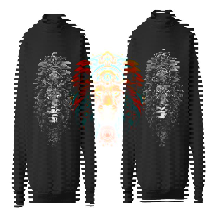 ライオン 動物 動物園 アート ライオン スウェットシャツ