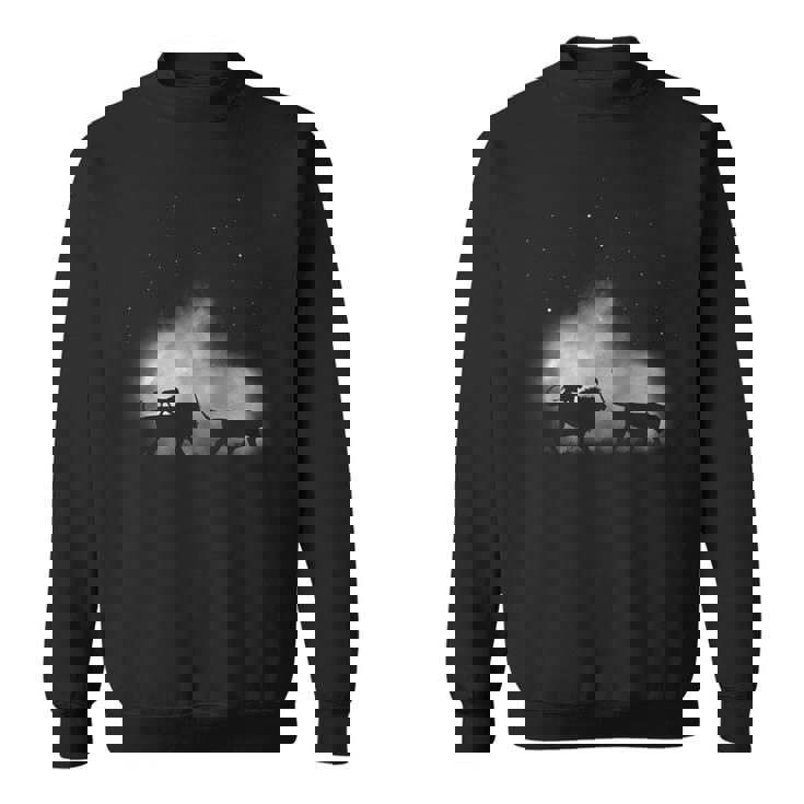 ライオンファミリー野生のアフリカ動物美しい スウェットシャツ