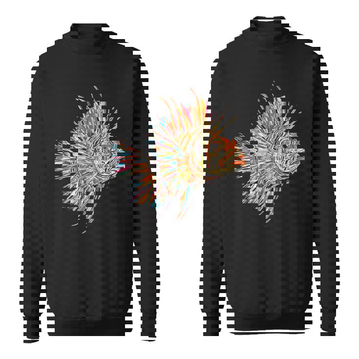 ライオンフィッシュ 動物 グラフィック アートワーク ライオンフィッシュ スウェットシャツ