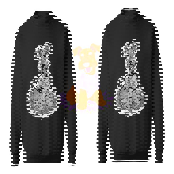 ライラックのエアデール テリア スウェットシャツ