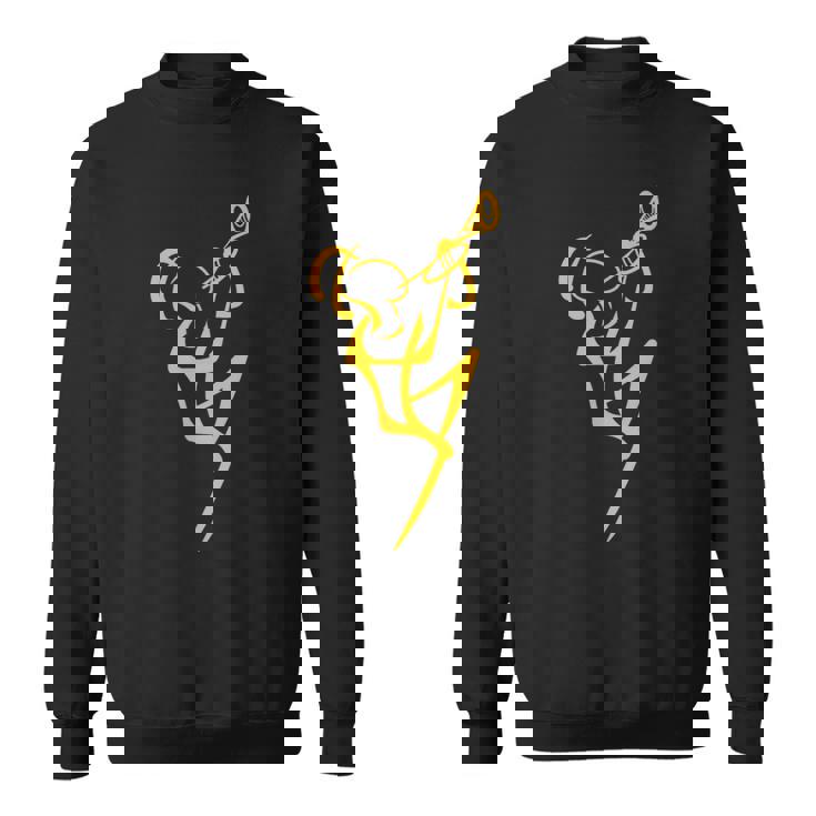 ラインアート トランペッター ジャズミュージシャン スウェットシャツ