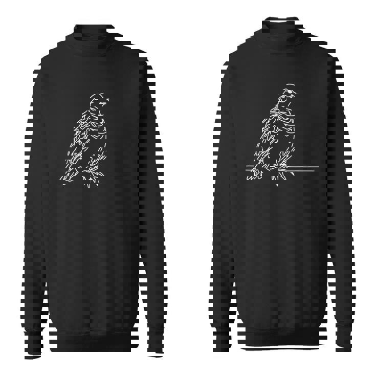 ラインアート 鳥・鳥類学者 ライチョウ スウェットシャツ