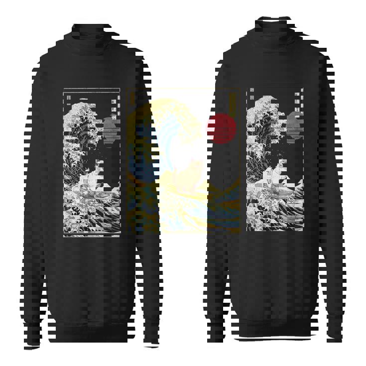 ラグドール 猫 神奈川 波 面白い サーフ 動物 スウェットシャツ