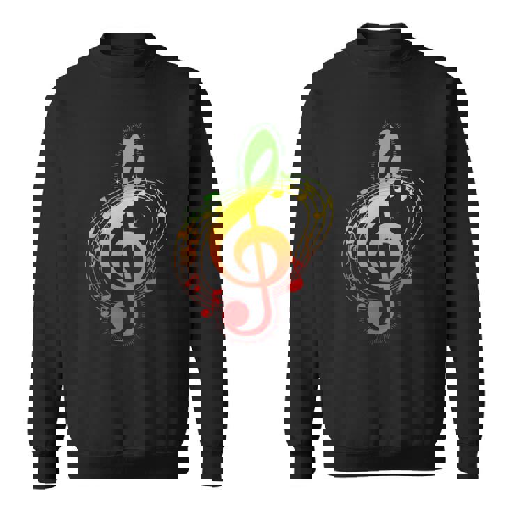 ラスタカラー音符、ジャマイカ風音楽、レゲエ スウェットシャツ