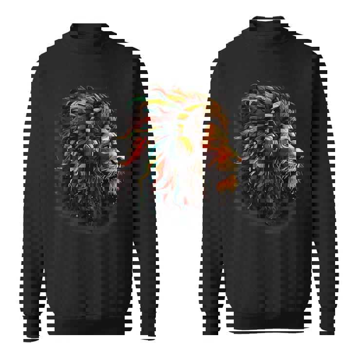 ラスタファリアン・ルーツ ギター ヒッピー ラスタ レゲエ ライオン ラスタファリ スウェットシャツ