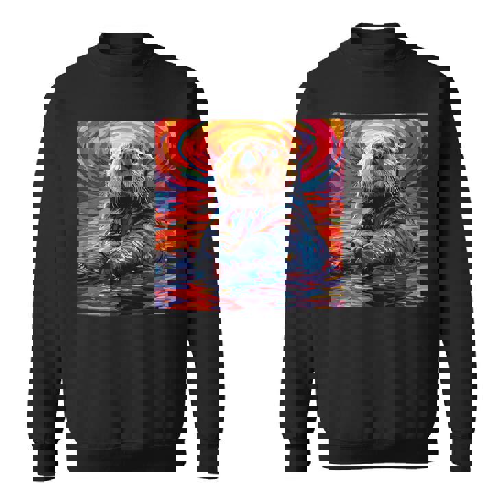 ラッコ カラフル グラフィック スウェットシャツ